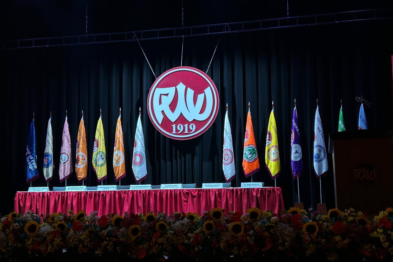 stage at 103rd PWU Commencement