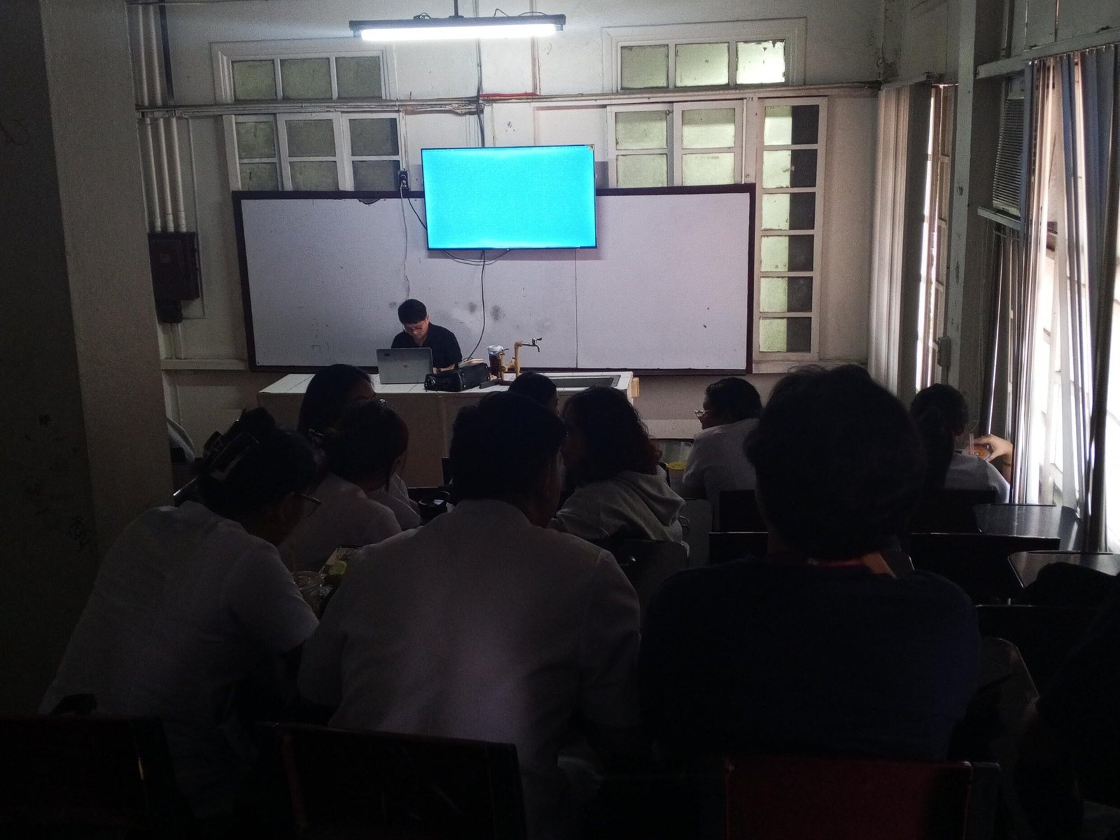 A classroom session takes place at the Malvar Wing of Philippine Women’s University.